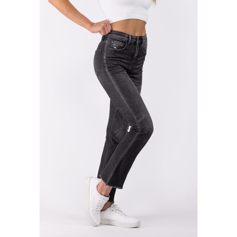 Lovervet Take Me Higher High-Rise Kick Flare Tummy Control Denim